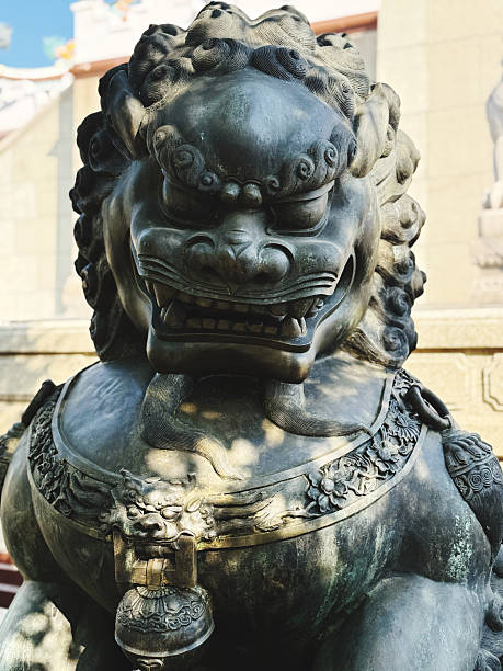 Chinese Temple Bronze Lion