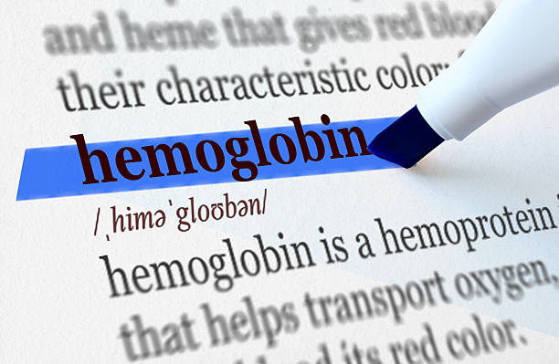 istock the definition of the word hemoglobin highlighted in blue 2253077408