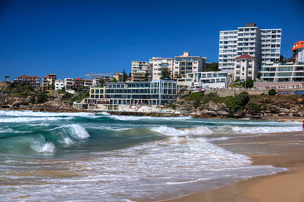 istock Empty iconic Bondi beach in Sydney, Australia 2253077613
