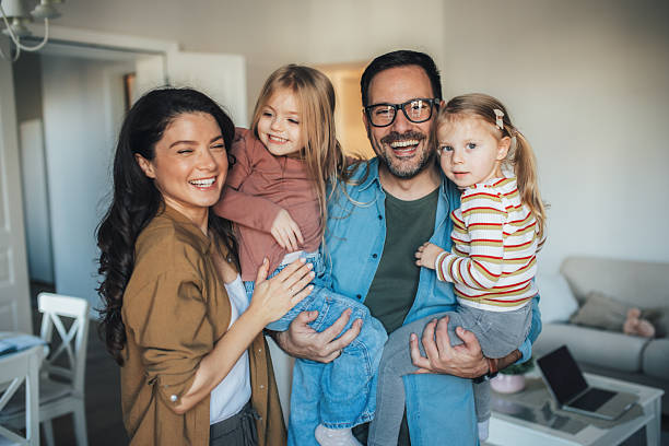 istock Young playful family having fun 2253086846