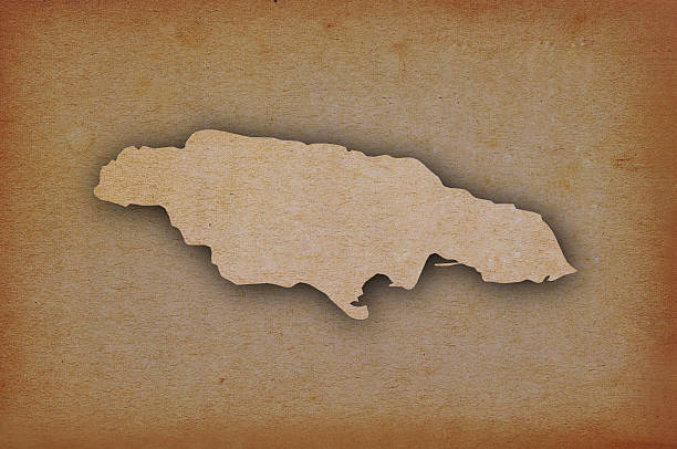 istock Map of Jamaica on grunge paper 2253088657