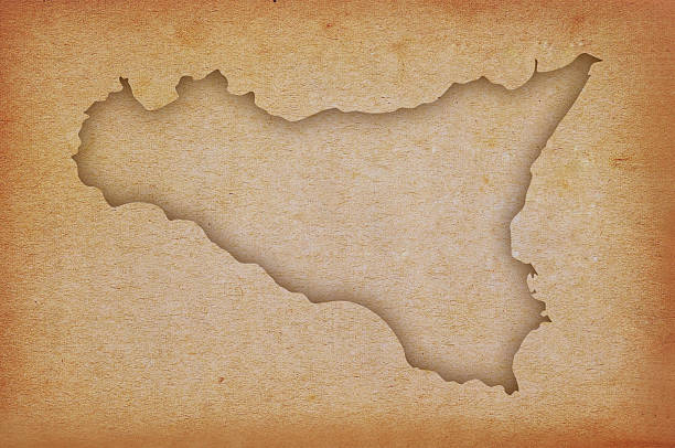 istock Map of Sicily on grunge paper 2253089519