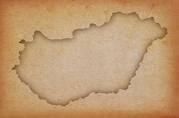 istock Map of Hungary on grunge paper 2253089556