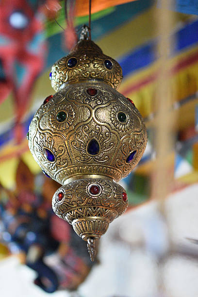 istock Ornate Golden Lamp with Gemstones 2253090083