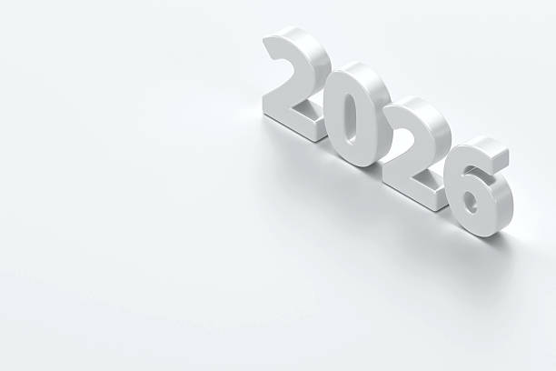 istock 3D white 2026 numbers rendered in an isometric perspective on clean white surface with soft shadows. minimalist concept representing the upcoming year, future planning, and business milestones 2253092822