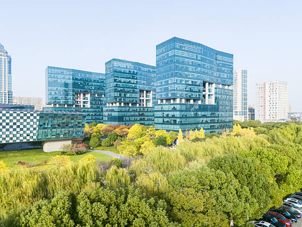 istock Office buildings in eco-cities 2253095281