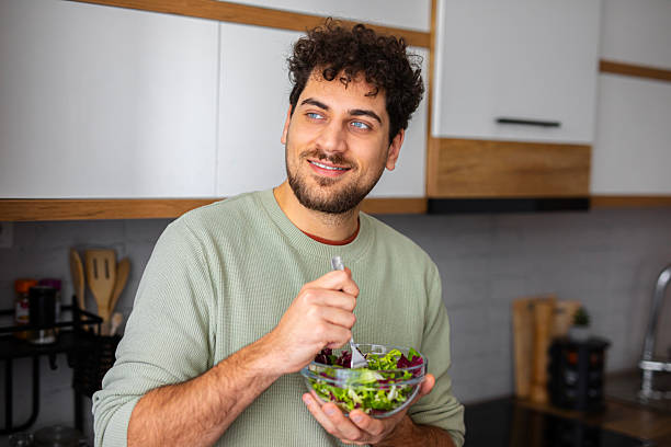 istock Healthy Breakfast with Salad at Home Kitchen 2253096661
