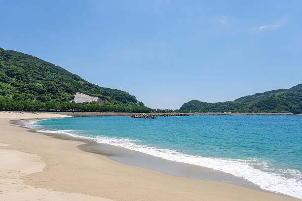 istock Teuchi Beach on Shimokoshiki Island, with its long white sand beach 2253100746