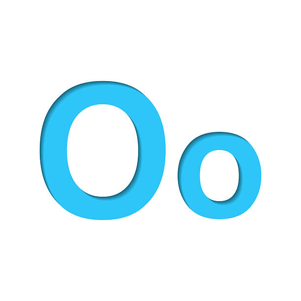 istock Letter O - Uppercase and lowercase. Icon cut out on white paper with blue background 2253101170