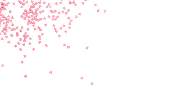 istock White background with pink hearts. Valentine's day concept. 2253104297