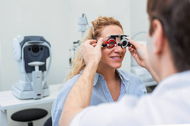 istock Medical Eye Care Procedure in Modern Optometry Office 2253105903