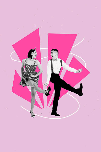 istock Template sketch image artwork collage of dance passion flexibility artistic expression rhythm studio couple young lady man dance together 2253111734