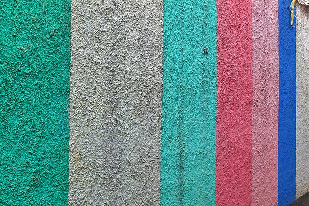 istock Colorful Vertical Stripes on Textured Wall Surface for Artistic Background 2253111735