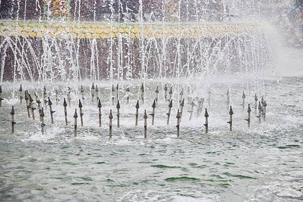 Fountain close-up. Urban water management facility