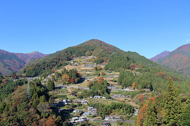 istock Autumn mountain village scenery (Ochiai village, Tokushima prefecture) 2253115341