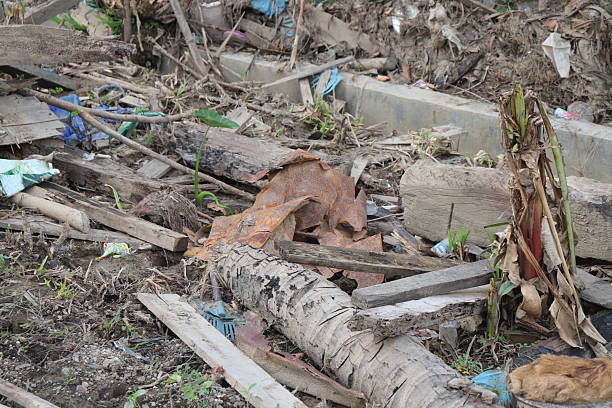 istock Chaotic Scene of Debris and Waste After a Disaster 2253118854