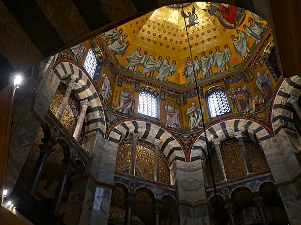 istock Interior of the magnificent cathedral in Aachen, Germany 2253122675