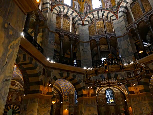 istock Interior of the magnificent cathedral in Aachen, Germany 2253122893