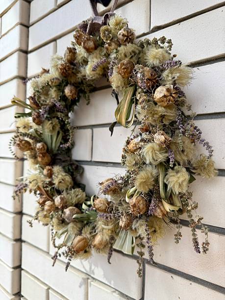 istock Heritage door with Festive Wreath 2253127636