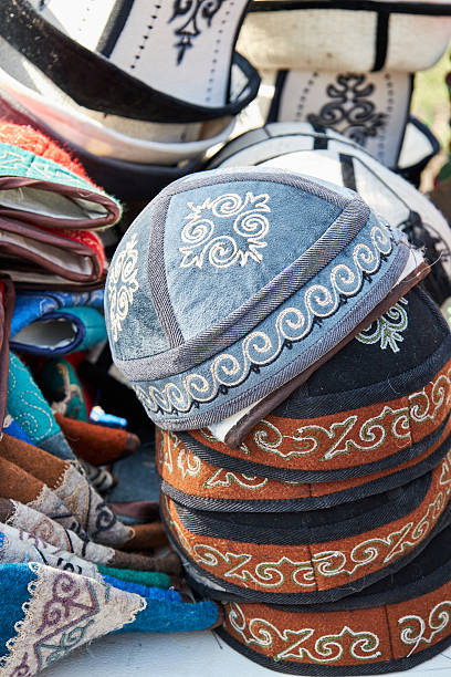istock Skullcap doppa, Kyrgyz men's felt cap 