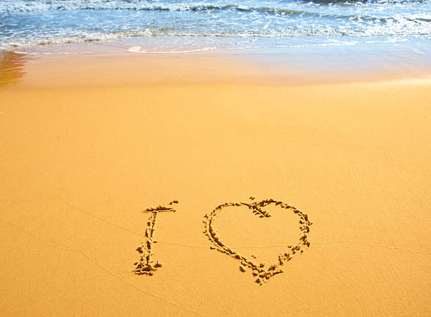 istock Heart drawn in the sand 2253134464