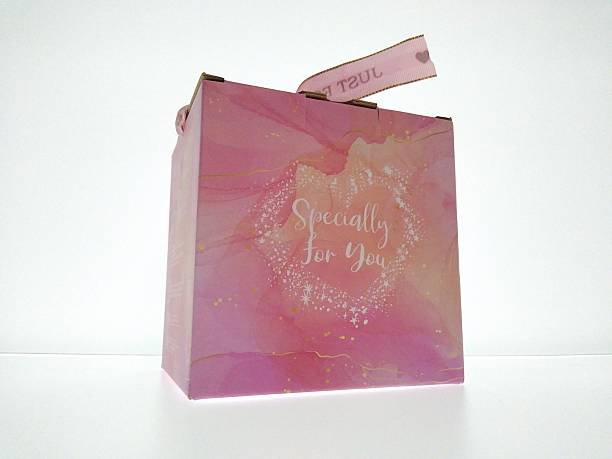 Pink Gift Box with Ribbon and “Special for You” Text on White Background