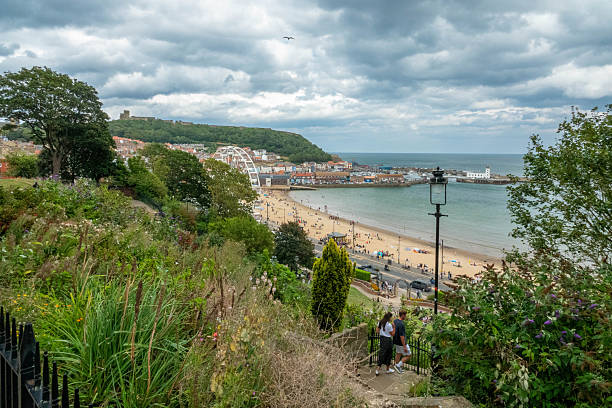 View of Scarborough (Yorkshire, England), as seen from its cliffs