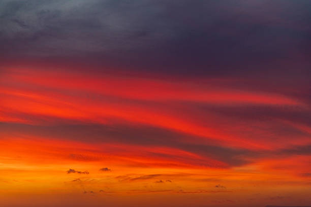 View of dramatic Golden sunset sky over South African coastline