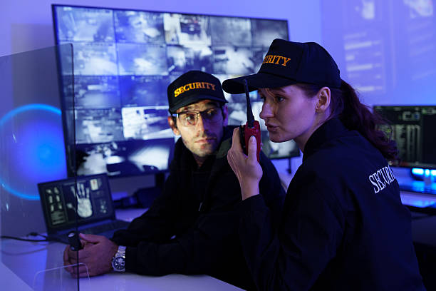 istock Security guards are reviewing the CCTV camera screens for evidence. 2253139793