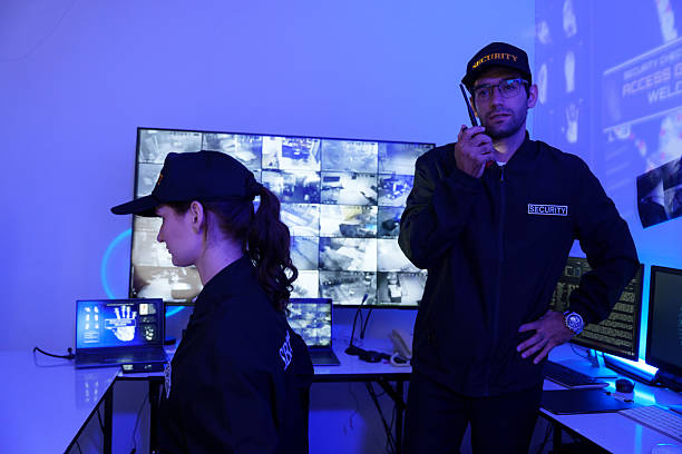 istock Security guards are reviewing the CCTV camera screens for evidence. 2253139834