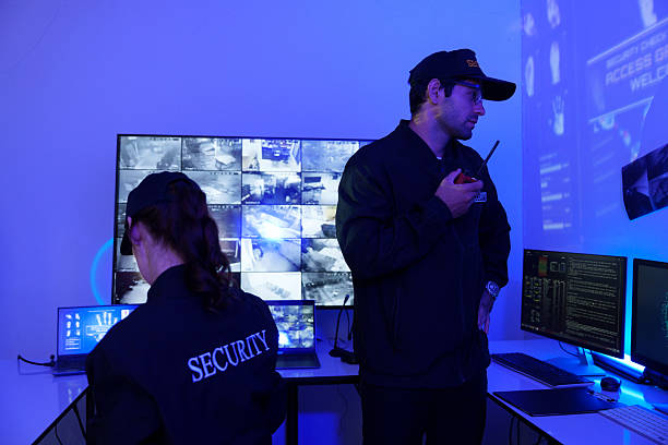 istock Security guards are reviewing the CCTV camera screens for evidence. 2253139847