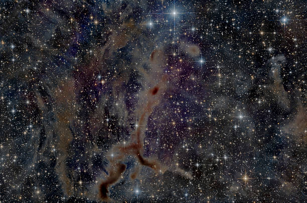 A dark nebula of obscuring dust and gasses in the constellation Cassiopeia