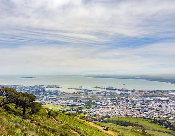 View on Cape Town downtown and harbor (South Africa)