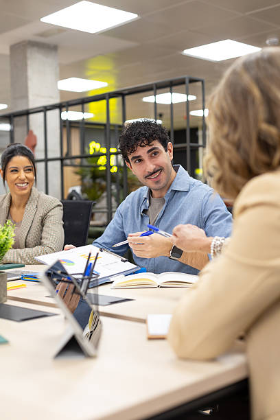 istock Business colleagues collaborating during a corporate meeting 2253152322