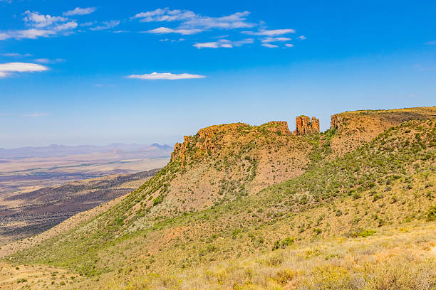View of arid mountain landscape in Graaff-Reinet, South Africa