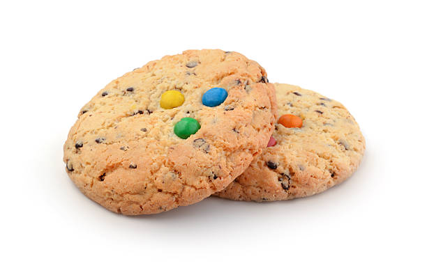 istock Round delicious cookies isolated on white. 2253155777