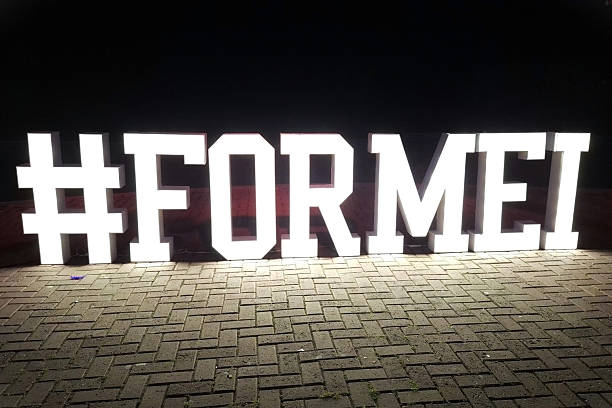 A bright LED sign with the keyword \