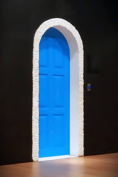 Front door of a house in Ericeira Portugal