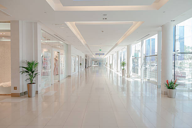 Shopping street with blurred background