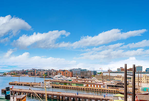 istock Oslo Norway harbor skyline at Pipervika bay 2253162503