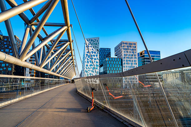 istock Oslo Akrobaten bridge and Barcode district in Norway 2253162974