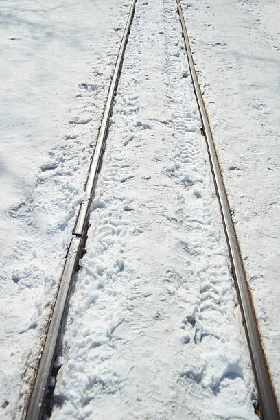 Rails in the snow