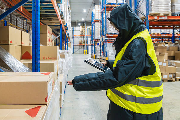 istock Worker managing inventory in cold storage warehouse 2253166947