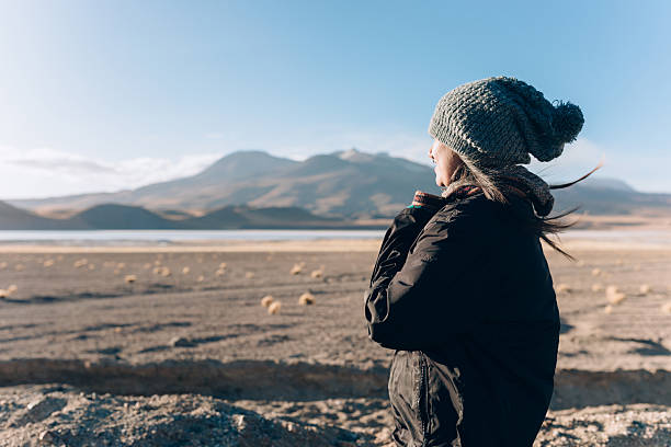 Woman exploring the Atacama desert