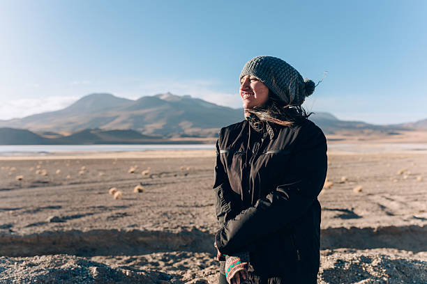 Woman exploring the Atacama desert