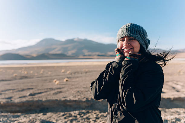 Woman exploring the Atacama desert