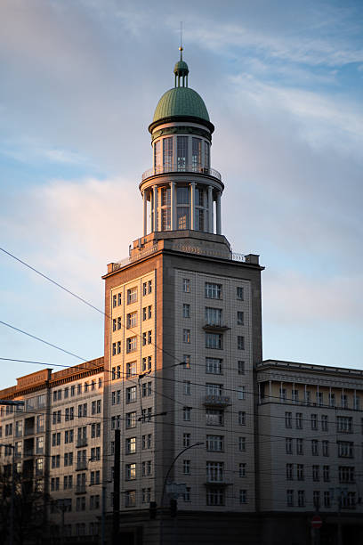 Frankfurter Tor (Frankfurt Gate) tower building in the city of Berlin. Residential architecture in the urban area of East Berlin in the district of Friedrichshain.