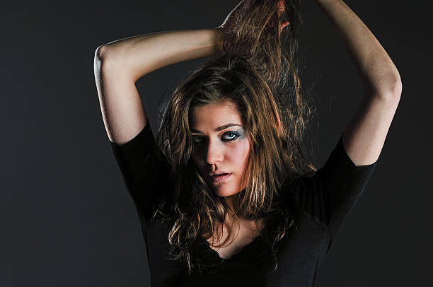 Beautiful young woman at studio