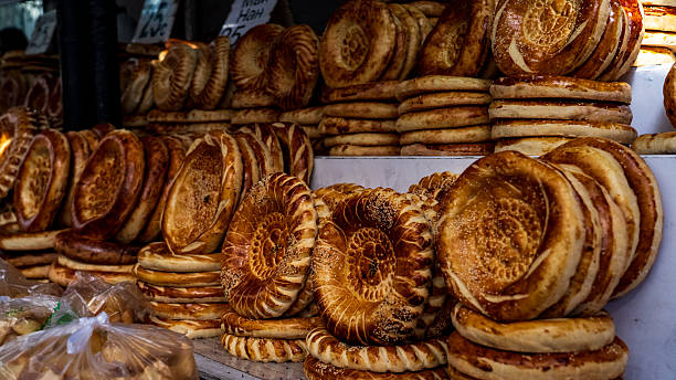 istock Breads and Nuts for Sale in Osh Bazaar 2253179013