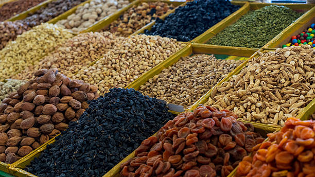 istock Breads and Nuts for Sale in Osh Bazaar 2253179033